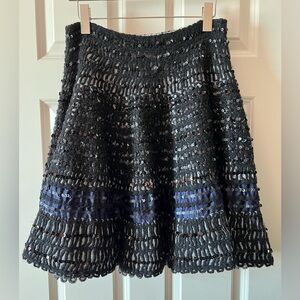 Oilily black and navy crochet skirt